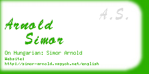 arnold simor business card